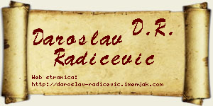 Daroslav Radičević vizit kartica